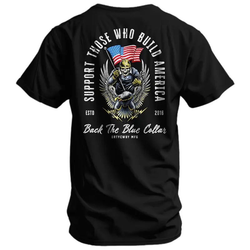 Back The Blue Collar Men's T-Shirt Hoodie, Sweatshirt | HypeCrazeTee.com