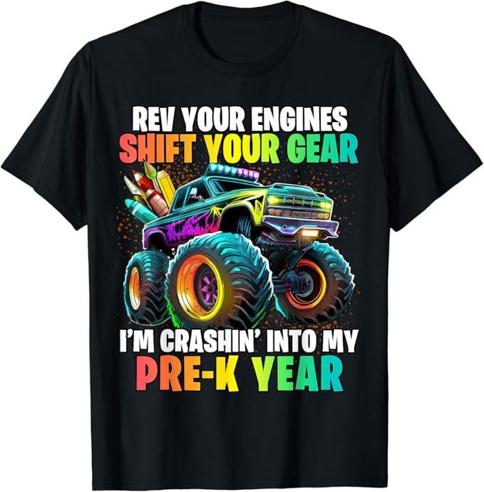 Back To School Shirts, Back to School Pre-K Monster Truck First Day School T-Shirt Cotton Fashion Casual Classic Hoodie,...