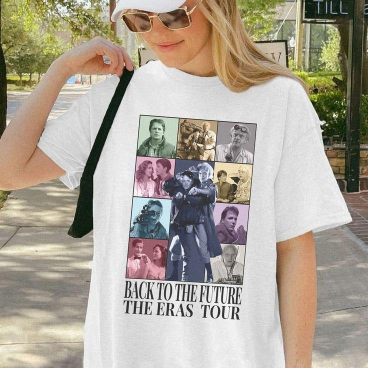 Back To The Future Eras Tour T-Shirt, Vintage Movie Music Gift Tee Hoodie, Sweatshirt | HypeCrazeTee.com