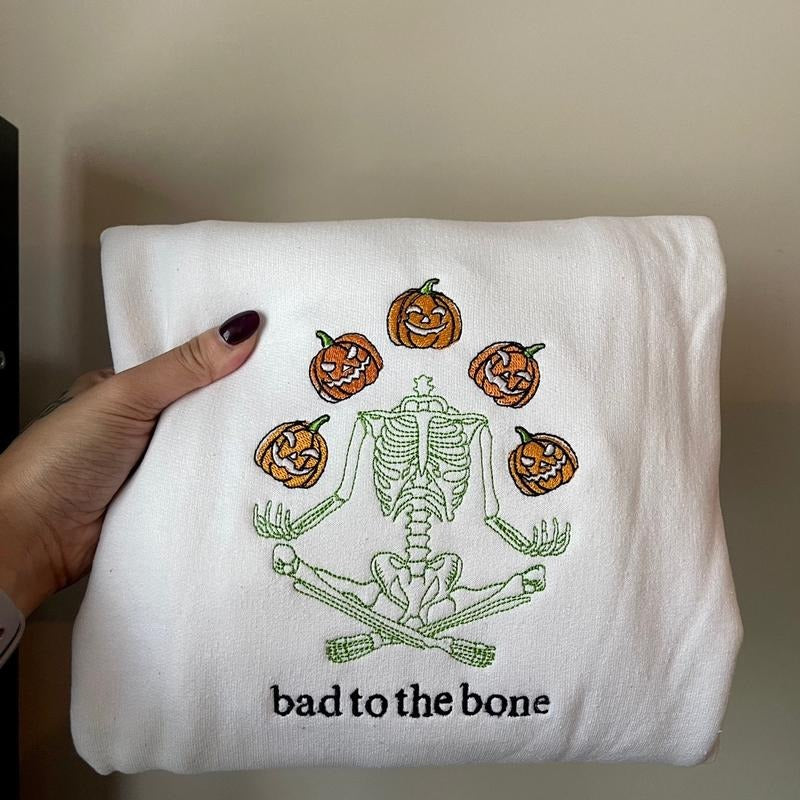 Bad to the Bone Skeleton Sweatshirt T-Shirts, Hoodie | HypeCrazeTee.com