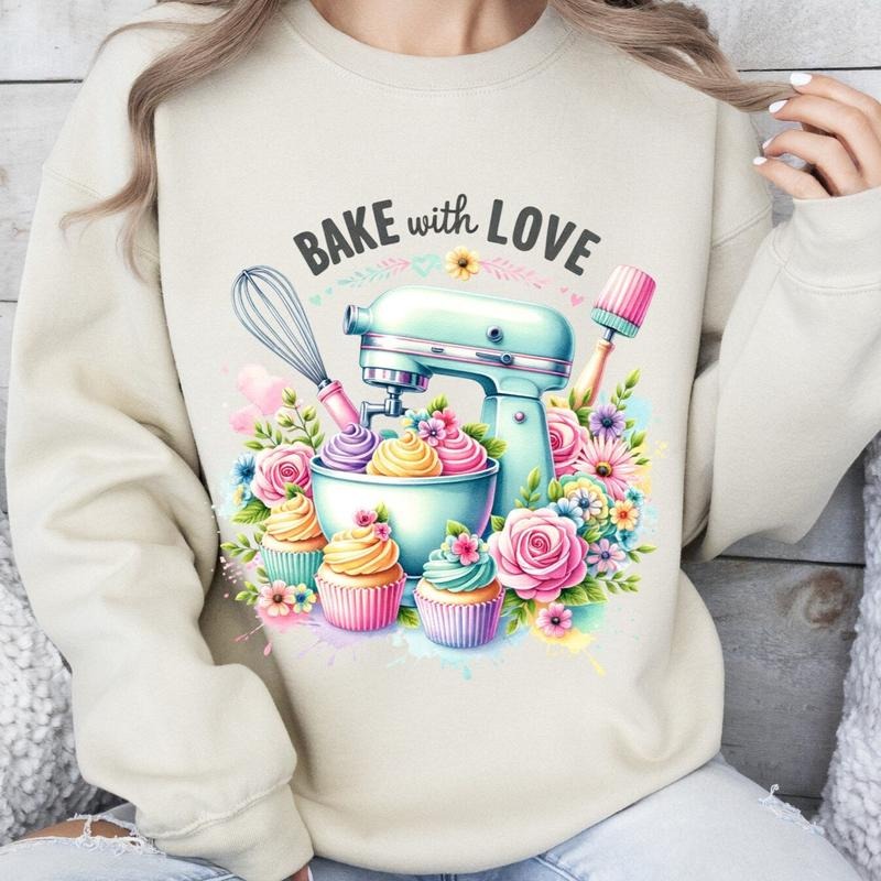Bake With Love DTF Transfers - THIS IS NOT A SHIRT Hoodie, Sweatshirt | HypeCrazeTee.com