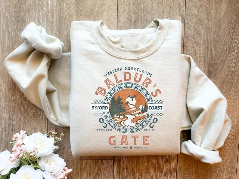 Baldurs Gate 3 Adventure Awaits Sweatshirt, Astarion High Elf Sweatshirt, Astarion Bulders, Video Game Sweatshirt, Gift...