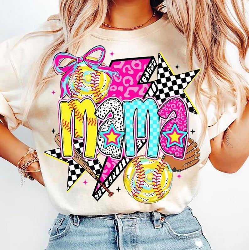 Ballpark Softball Mama Leopard Checkered Preppy Coquette Game Day T-Shirt Hoodie, Sweatshirt | HypeCrazeTee.com