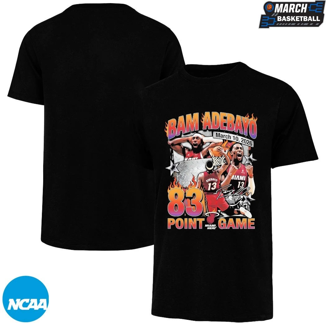 Bam Adebayo 83 Point Game Miami Heat March 10 2026 Signature T-Shirts