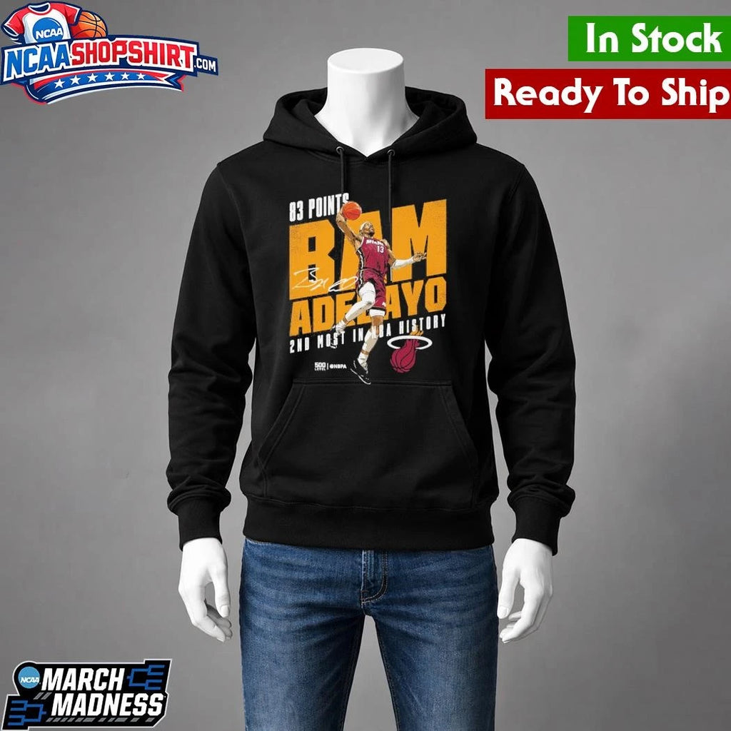 Bam Adebayo Miami Heat 500 Level 83 Points Shirt