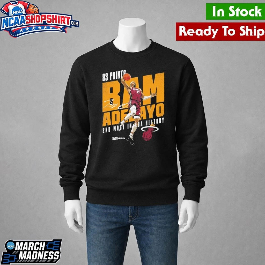 Bam Adebayo Miami Heat 500 Level 83 Points Shirt