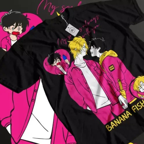 Banana Fish T-shirt Ash Lynx Eiji Okumura Card Anime Kawaii T-shirt All Size Hoodie, Sweatshirt | HypeCrazeTee.com