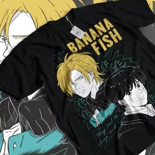 Banana Fish T-shirt Ash Lynx Eiji Okumura Card Anime New Shirt All Size Hoodie, Sweatshirt | HypeCrazeTee.com
