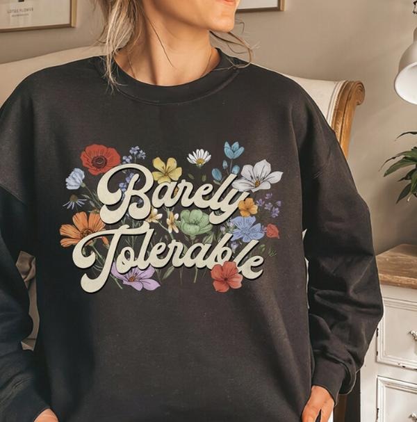Barely Tolerable Pride and Prejudice Shirt, Bookish Shirt, Librarian Shirt, Feminist Gift Hoodie, Sweatshirt