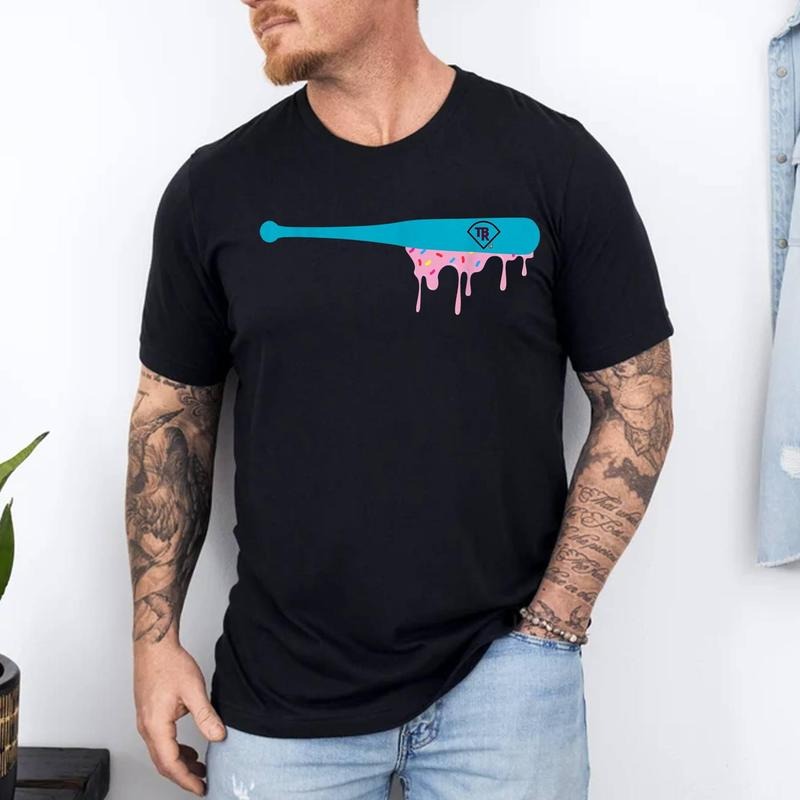 Baseball Bat with Sprinkles Drip Graphic T-Shirt | 100% Cotton Tee, Top Menswear Hoodie, Sweatshirt | HypeCrazeTee.com