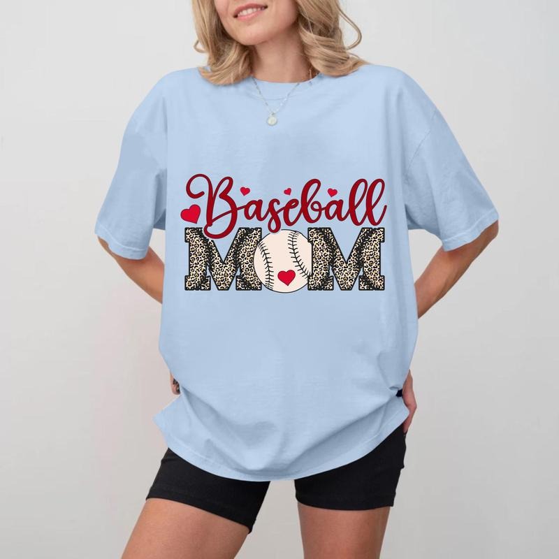 Baseball MOM Cotton T-shirt, Mother's Day Gift for Moms Hoodie, Sweatshirt | HypeCrazeTee.com