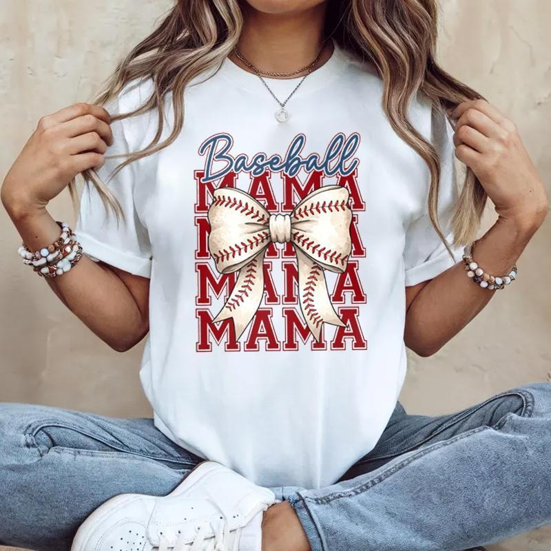 Baseball Mama Coquette Bow Baseball Mom Mother Tshirt Hoodie, Sweatshirt | HypeCrazeTee.com