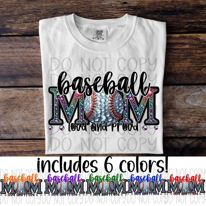 Baseball Mom Loud and Proud DTF Transfers - THIS IS NOT A SHIRT Hoodie, Sweatshirt | HypeCrazeTee.com