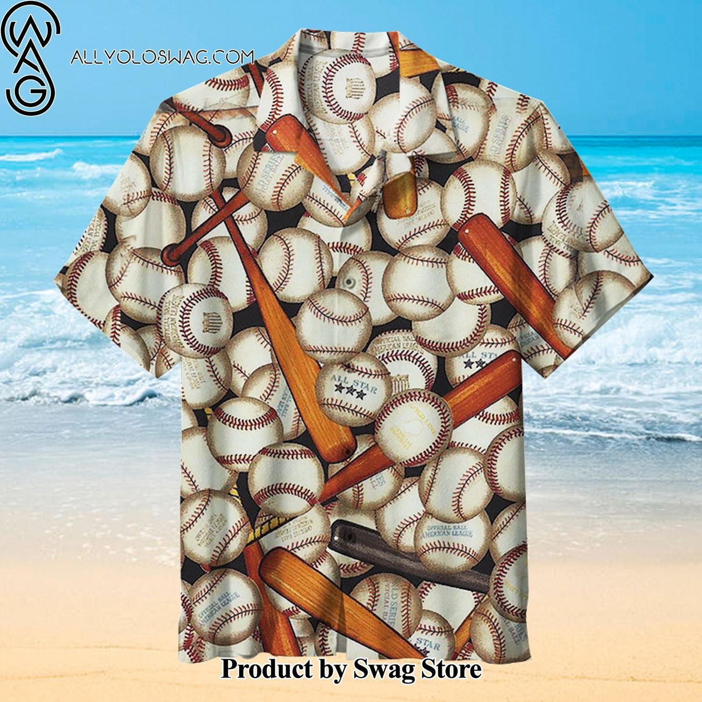 Baseball Neon Hawaiian Shirt