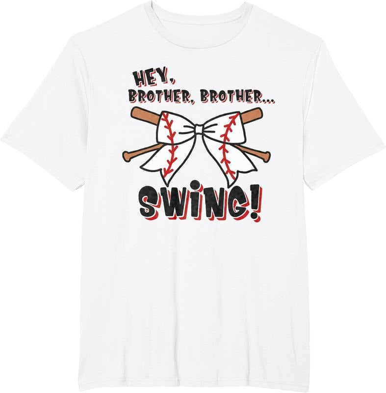 Baseball Sister Hey Brother Brother Swing T-Shirt Casual Menswear Casual Menswear Hoodie, Sweatshirt | HypeCrazeTee.com