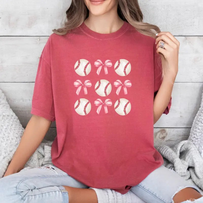Baseball coquette bow  TEE SHIRT Design Comfort colors Tee shirt Hoodie, Sweatshirt | HypeCrazeTee.com