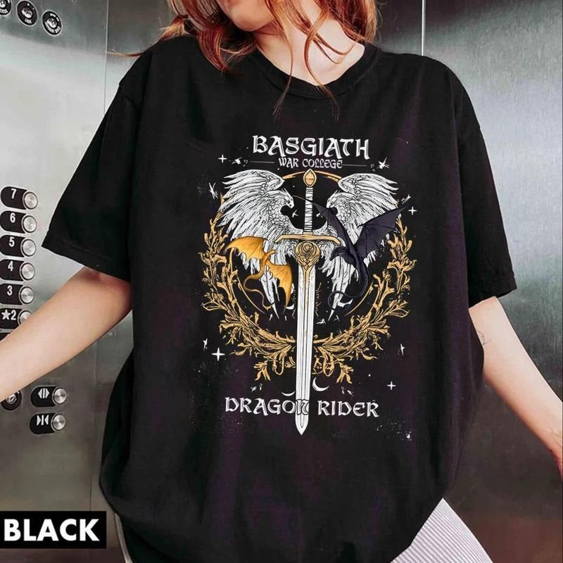 Basgiath War College Book Tee, Dragon Rider Tee, Fantasy Bookish Shirt, Book Lover Shirt, Bookworm Shirt, Book Shirt,...