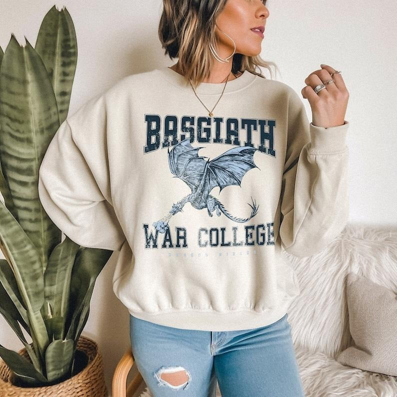 Basgiath War College Sweatshirt | Fourth Wing Dragon Rider Violet Sorrengail Xaden Riorson Fantasy Bookisht, Fourth Wing...