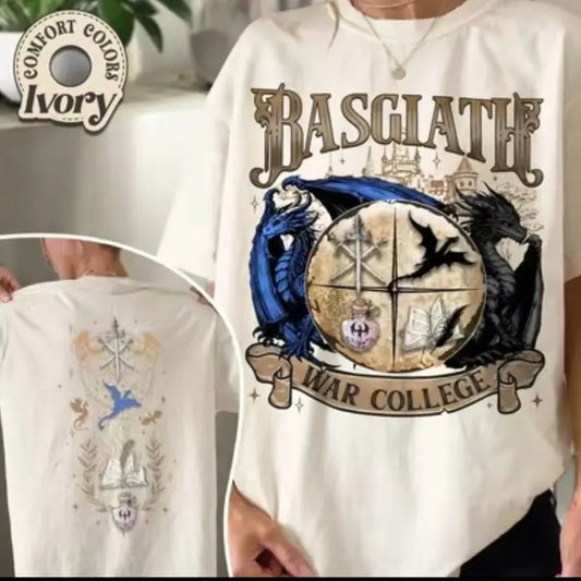 Basgiath War College Sweatshirt Violet Sorrengail Unisex Medium Fabric 50% Cotton 50% Polyester Loose Fit Casual Crew Neck Winter Pullover