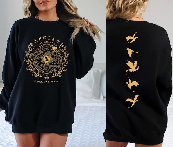 Basgiath War College Sweatshirt, Fourth Wing Sweatshirt, Dragon Rider Sweatshirt, Fourth Wing Hoodie, Violet, Bookish...