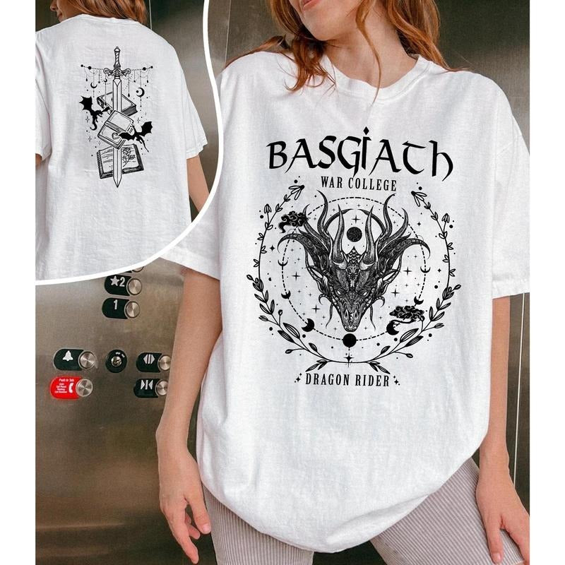 Basgiath War College T-Shirt , Fourth Wing Dragon Tee , Reader Gift Hoodie, Sweatshirt | HypeCrazeTee.com