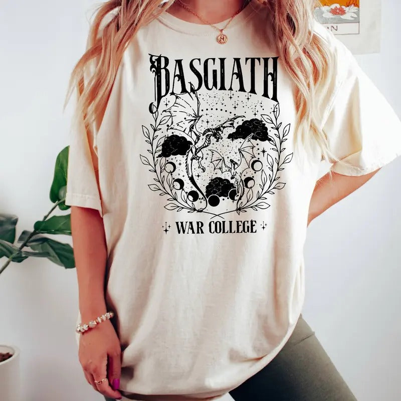 Basgiath War College Tee, Riders Quadrant Tee, Dragon Rider Shirt, Fourth Wing Tee, Fly Or Die Tee, Dragon Woman T-Shirt...