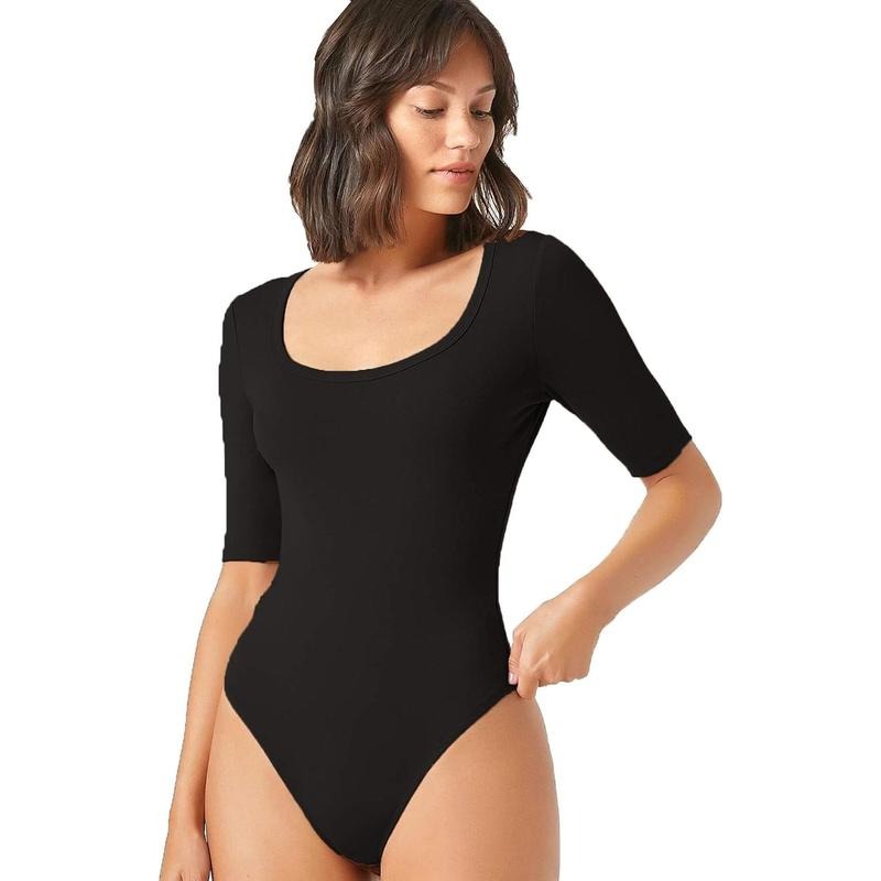 Basic Short Sleeve Scoop Neck Jumpsuits Leotard Bodysuit Shirts style 02 Hoodie, Sweatshirt | HypeCrazeTee.com