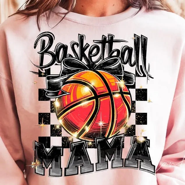 Basketball Mama Retro Basketball Distressed Mom Game Day T-Shirts, Hoodie, Sweatshirt