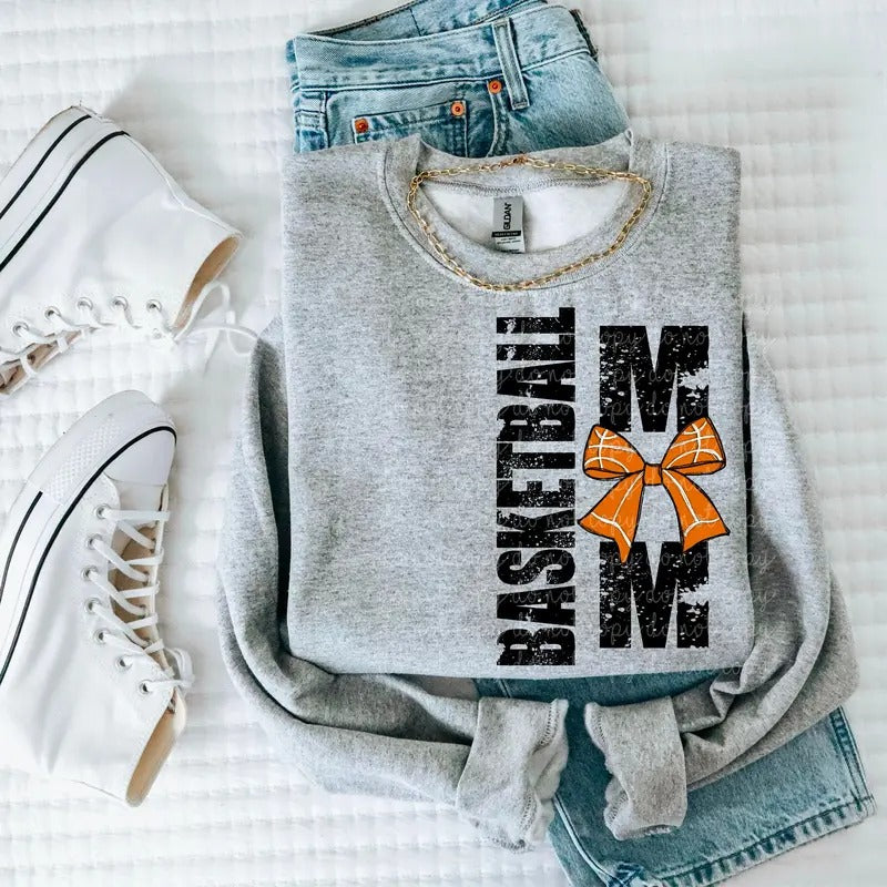 Basketball Mom Bow DTF Transfers - THIS IS NOT A SHIRT Hoodie, Sweatshirt | HypeCrazeTee.com