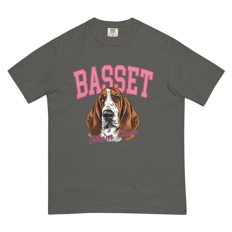 Basset Hound Mom Club Shirt~ Unisex Apparel Relaxed Fit Printed In The USA Clothing Womenswear Casual Comfort Cotton Top...