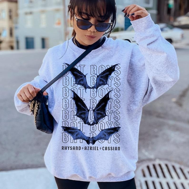 Bat Boys ACOTAR Sweatshirt Cassian Azriel Night Court Feyre Rhysand ACOTAR Merch ACOMAF Velaris Bootok Merch Court of...