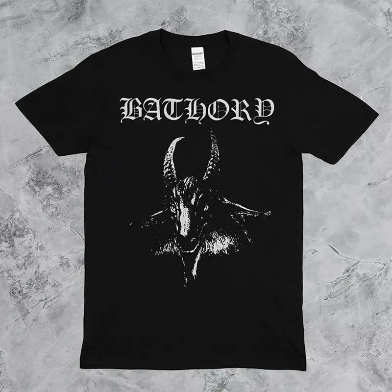 Bathory Black Metal Band Goat Mayhem Music Fans Full Size T-Shirts, Hoodie, Sweatshirt