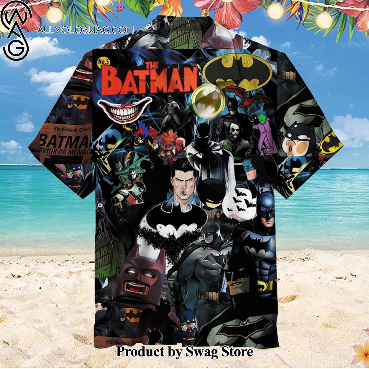 Batman Button-up Hawaiian Shirt