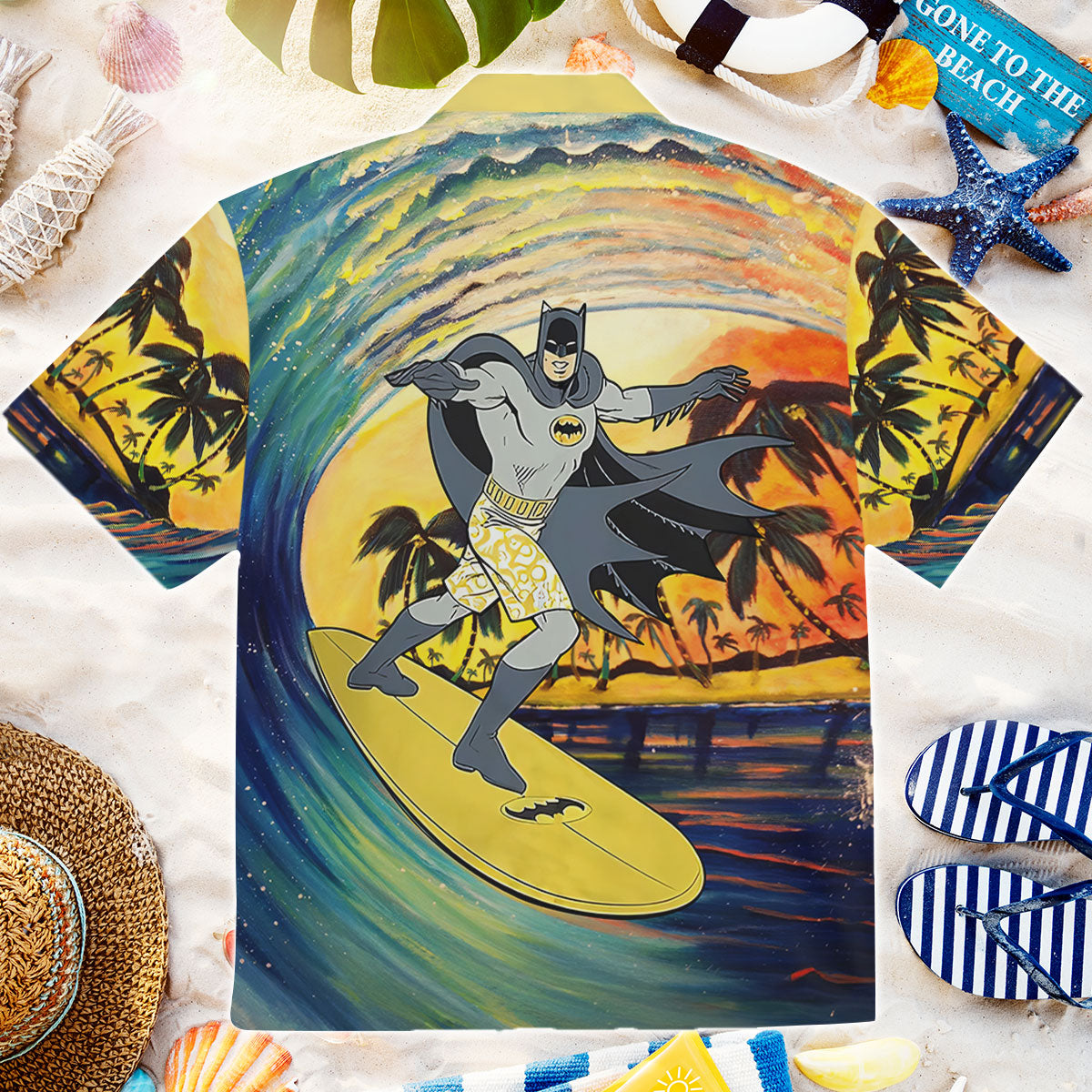 Batman Surfing Hawaiian All Over Print Shirt