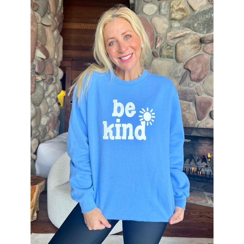 Be Kind Blue Sweatshirt T-Shirts, Hoodie | HypeCrazeTee.com