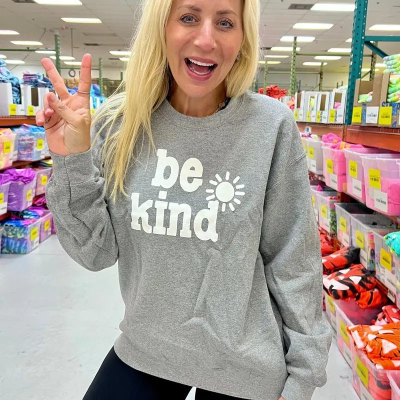 Be Kind Gray Sweatshirt T-Shirts, Hoodie | HypeCrazeTee.com