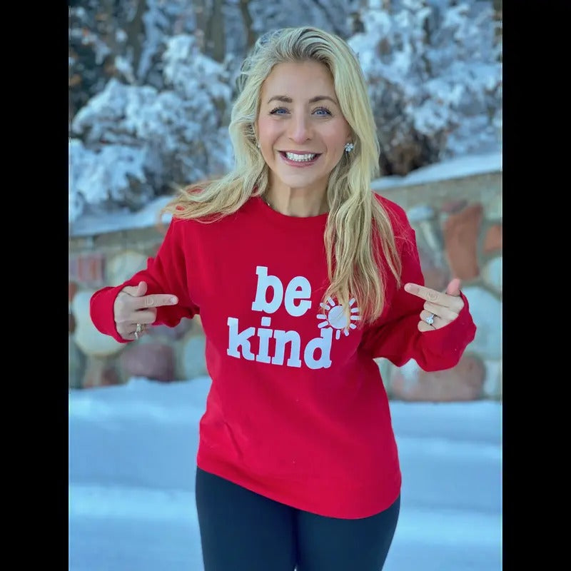 Be Kind Red Sweatshirt T-Shirts, Hoodie | HypeCrazeTee.com