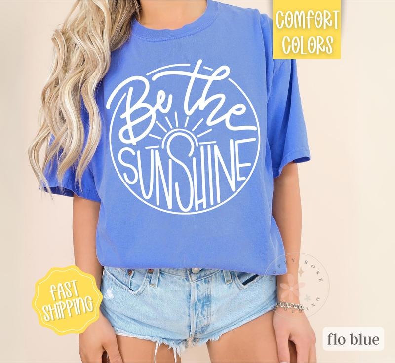 Be The Sunshine Shirt Comfort Colors, Summer Beach Tee, Swimsuit Cover Shirt Hoodie, Sweatshirt | HypeCrazeTee.com