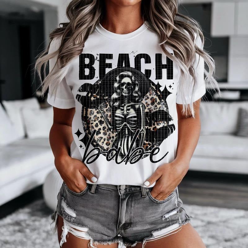 Beach Babe Skeleton DTF Transfers - THIS IS NOT A SHIRT Hoodie, Sweatshirt | HypeCrazeTee.com