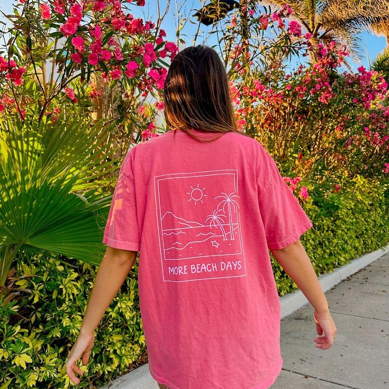 Beach Days Polaroid Shirt ~ Relaxed Fit Printed USA Womenswear Casual Comfort Cotton T-Shirts, Hoodie, Sweatshirt