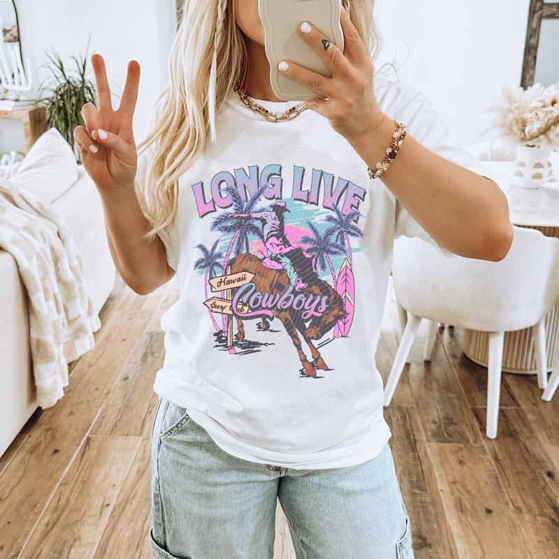 Beachy Long Live Cowboys DTF Transfers - THIS IS NOT A SHIRT Hoodie, Sweatshirt | HypeCrazeTee.com