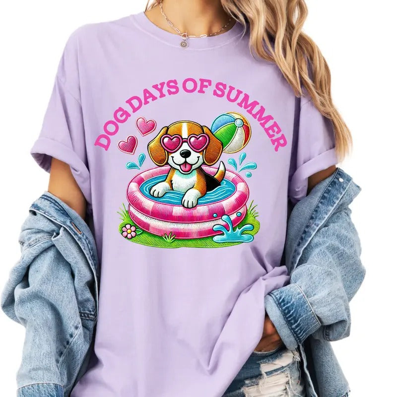 Beagle Dog Days Summer Shirt ~ Relaxed Fit Printed USA Womenswear Casual Comfort Cotton Top Athletic Boho Chic T-Shirts, Hoodie, Sweatshirt