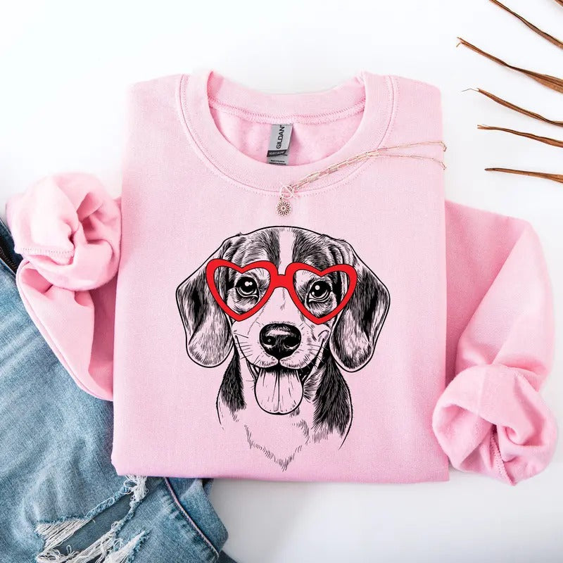 Beagle, Dog Lover Apparel, Pet, Dog Breed, Cute Sweatshirt, Crew Neck, Women's, Crewneck T-Shirts, Hoodie | HypeCrazeTee.com