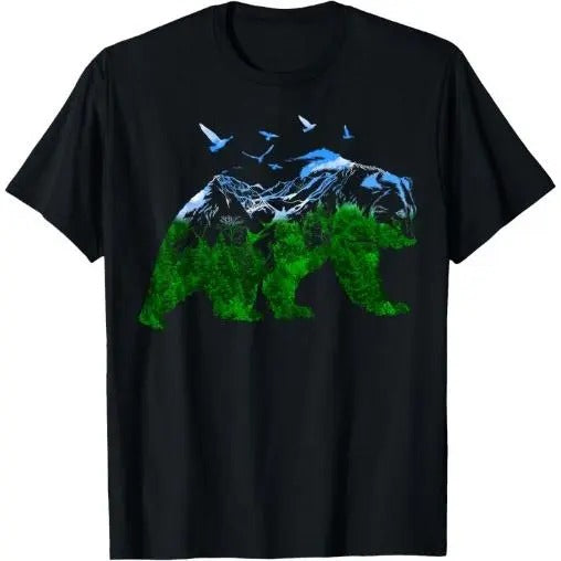 Bear Nature Outdoor Mountains Forest Trees Bear Wildlife T-Shirt Made in USAstyle{n002}2 Hoodie, Sweatshirt