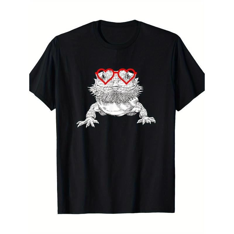 Beardie Mom Love: Men's 100% Cotton T-Shirt with Geometric Print