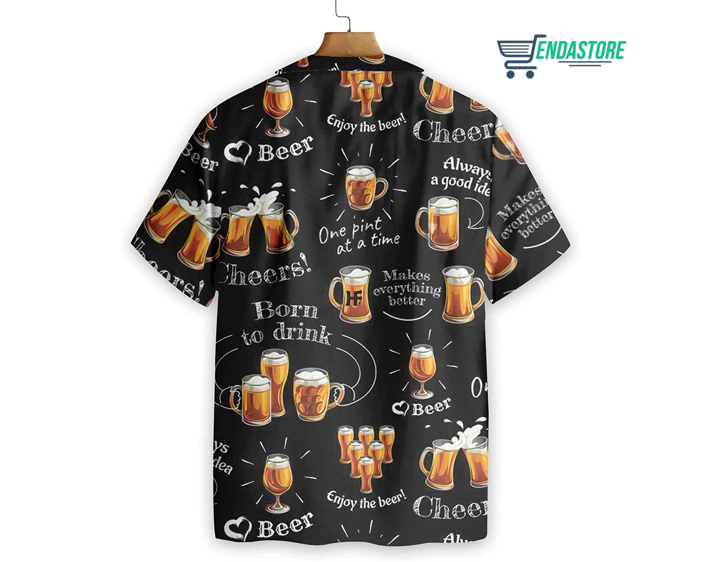 Beer Born To Drink Hawaiian Shirt