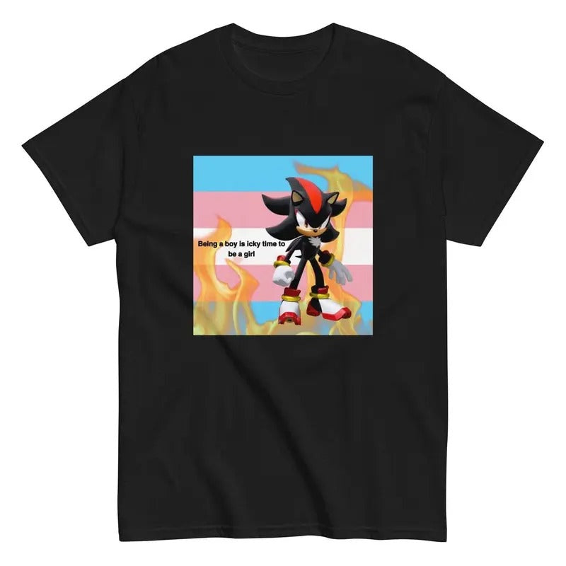 Being boy is icky time to be a girl shadow the hedgehog meme t-shirt Hoodie, Sweatshirt | HypeCrazeTee.com