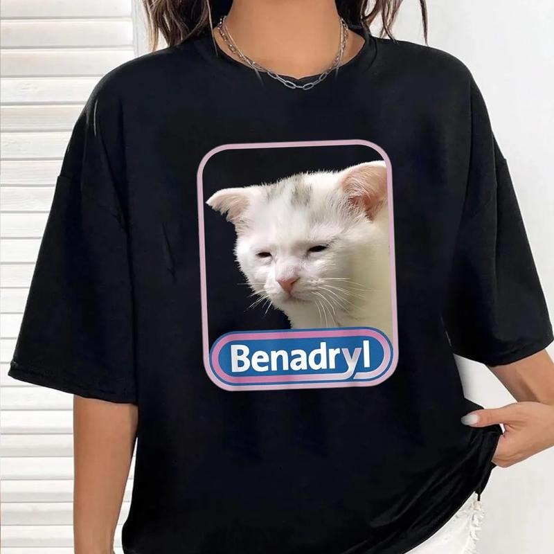 Benadryl Meme Cat Benny Cute Funny T-Shirt Funny Graphic Tee, Gift For Men Women Hoodie, Sweatshirt | HypeCrazeTee.com