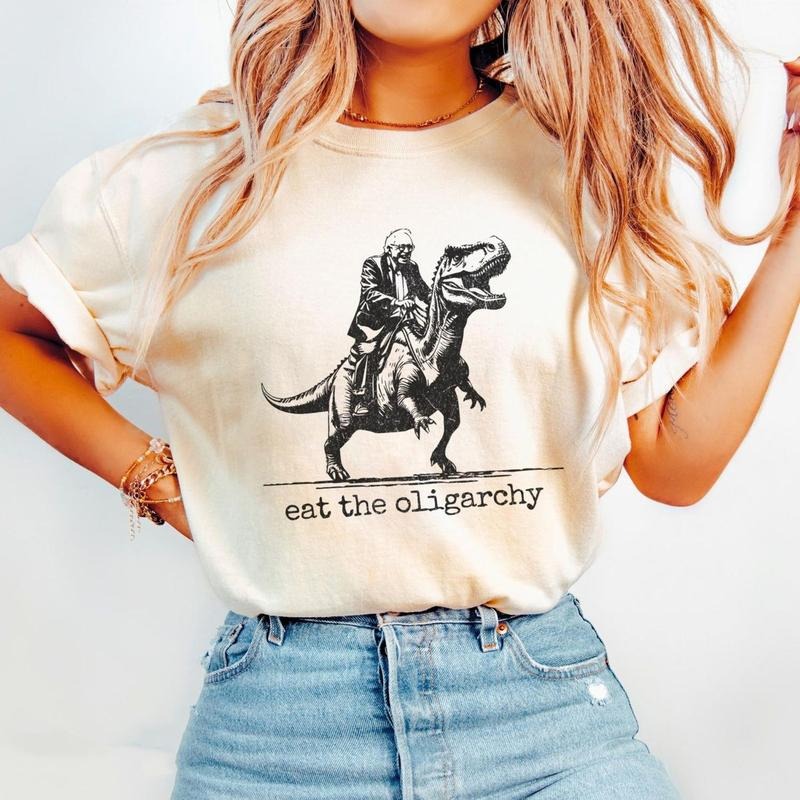 Bernie Sanders Tshirt, Fight Oligarchy Tour Shirt, Resist Protest Shirt, Eat The Rich, Unisex Short Sleeve Tee Hoodie,...