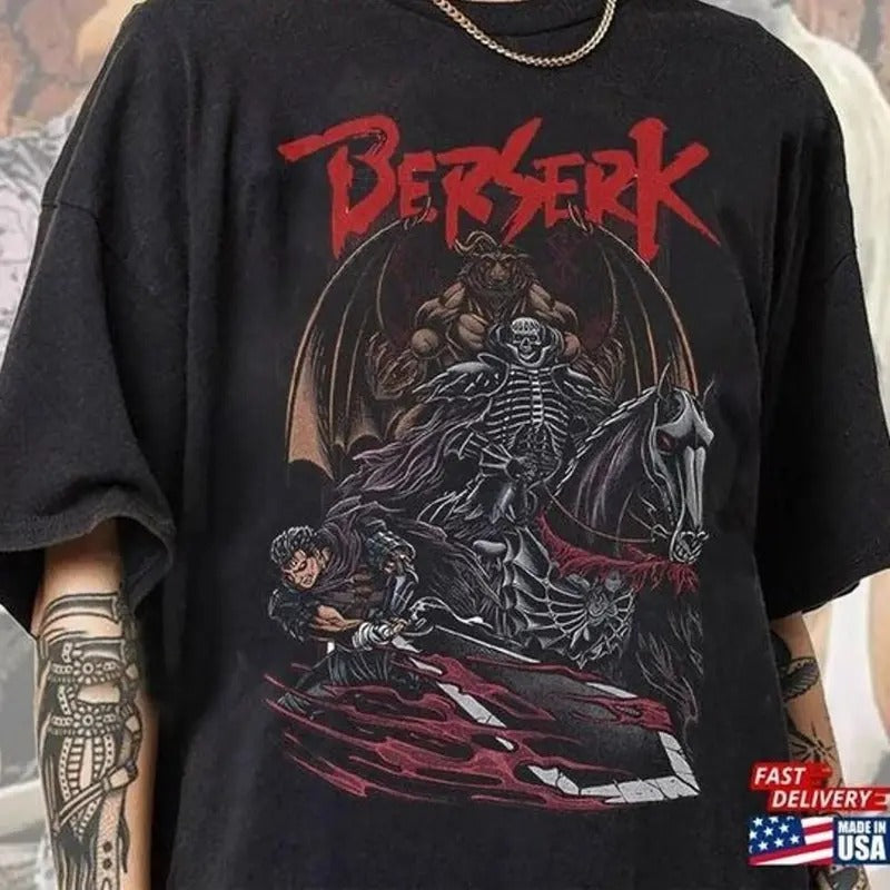 Berserk T-Shirt Japanese Anime Manga Shirt Menswear Top Hoodie, Sweatshirt | HypeCrazeTee.com